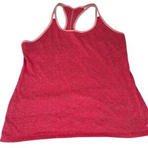 Champion Womens Racerback Pink Heathered Tank Top L 100% Polyester Lightweight &